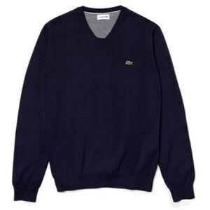 Lacoste Men Half Moon V Neck Sweater |AH4087| Navy size XlL